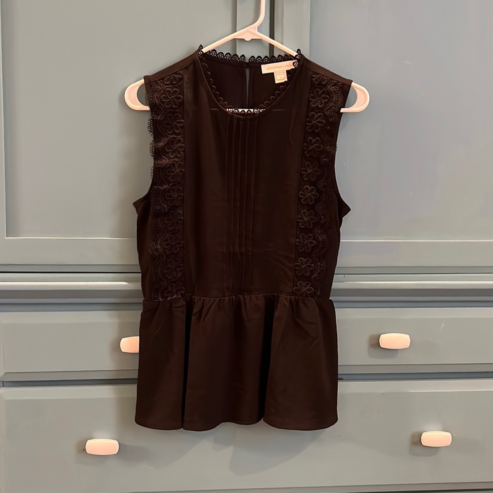 Monteau, black sleeveless blouse, Medium, NWT